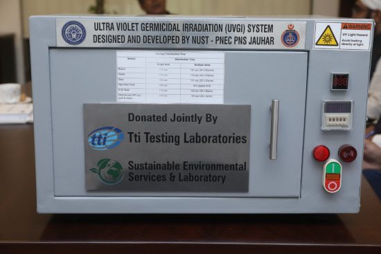 NUST handsover Ultraviolet Germicidal Irradiation (UVGI) System to Environment Protection Department, Pakistan