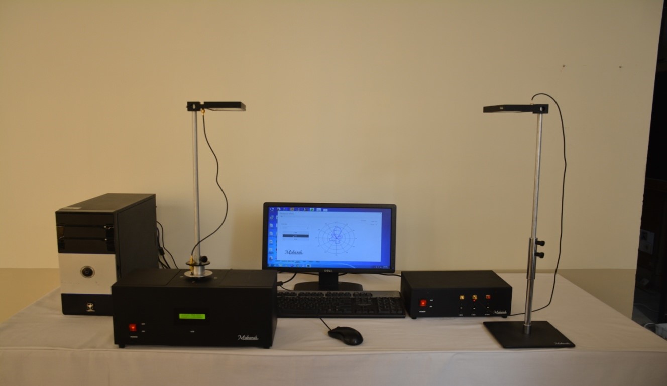 Antenna Training and Measuring System with three RF sources (1 GHz, 3 GHz and 10 GHz)