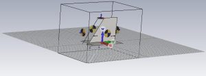 Figure 2: Design of blade antenna in CST environment