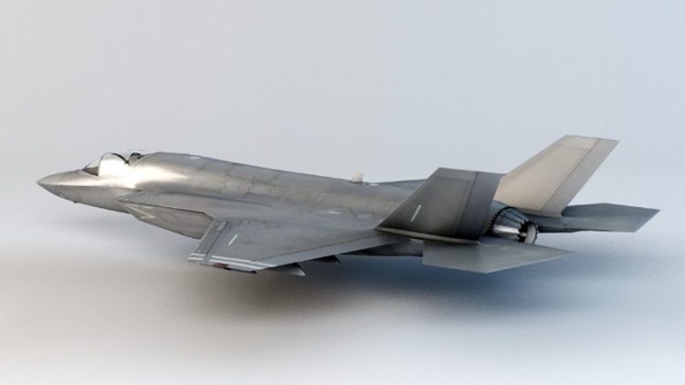 Figure 5: Blade antenna mounted on F-35 aircraft