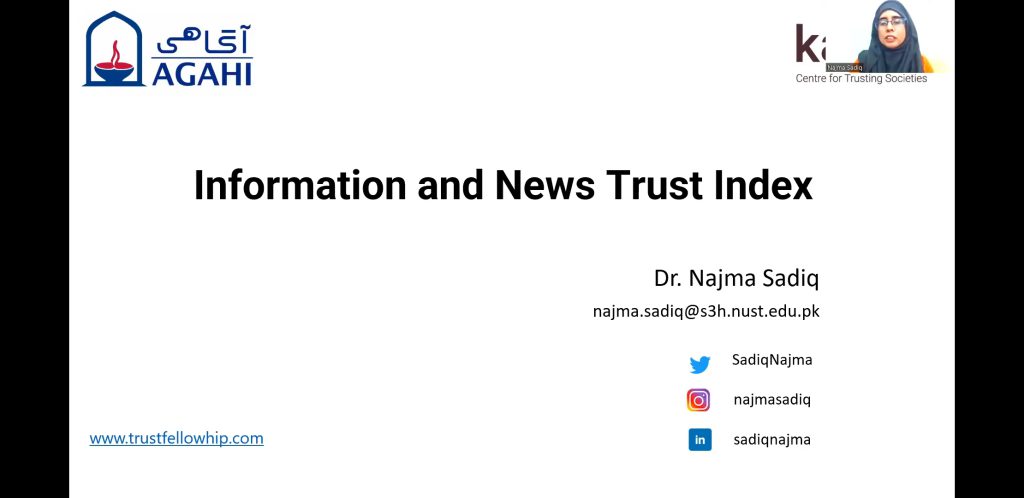 Figure 1: Dr. Najma Sadiq Presenting at AGAHI Foundation Online Session