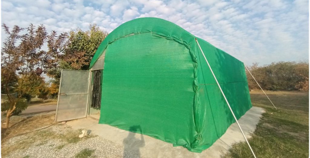 Figure 7. 400 sq. feet Aquaponics Outdoor Greenhouse Shed at NUST H-12 Campus - External View