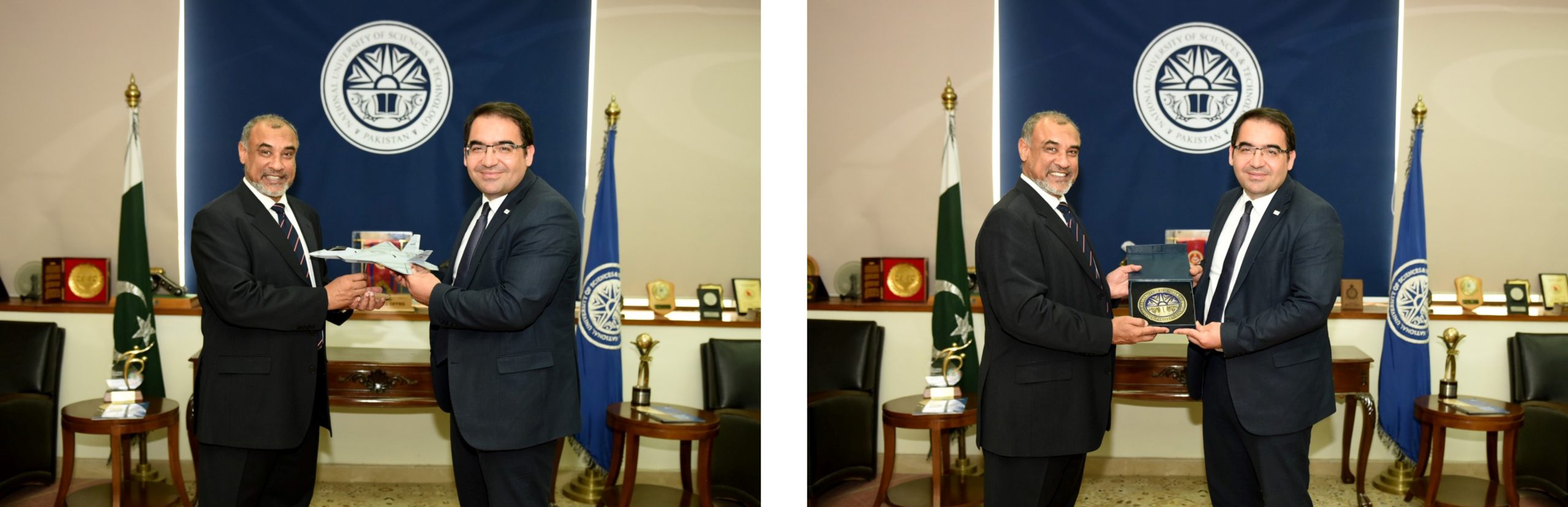 Figure 2. Rector NUST and Executive Vice President exchanging souvenir