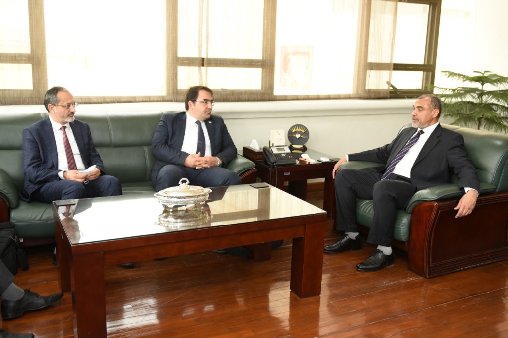 Figure 1. Executive Vice President of Turkish Aerospace Industries (TAI) Mr Ugur Zengin and Mr Atilla Dogan during call on with Rector NUST