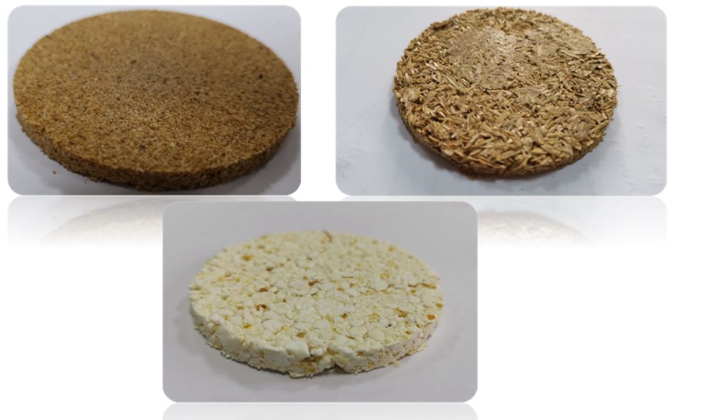Figure 1: Prototypes of packing material made in Product Technology Lab of SCME