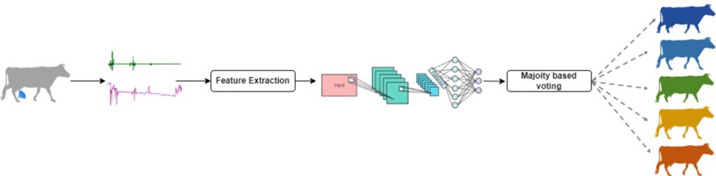 Figure 5: Block diagram of the system utilized for lameness detection [3]